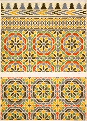 Geometrische Keramikdekoration aus der Moschee von Cheykhoun, 19. Jahrhundert